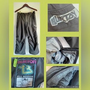 BURTON DRYRIDE snow ski board waterproof pants black kids SIZE L Large US 10-12